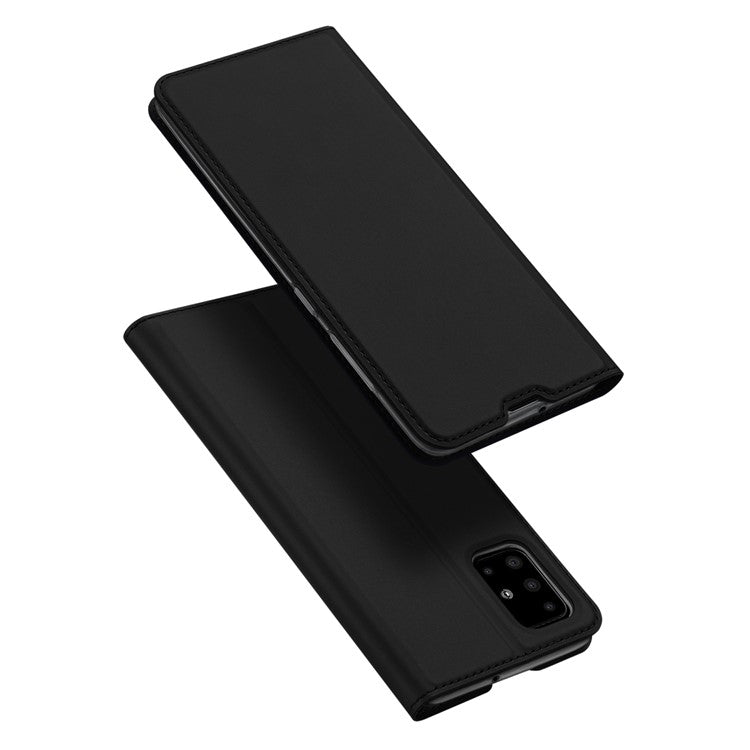 DUX DUCIS Skin Pro Series Anti-Yellowing Inner Flip Leather Case with Card Slot for Samsung Galaxy A51 - Black