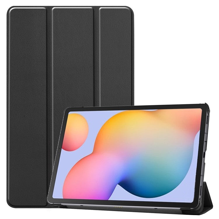 PU Leather Cover Case Stand for Samsung Galaxy Tab S6 Lite (2024) / (2022) / (2020) - Black