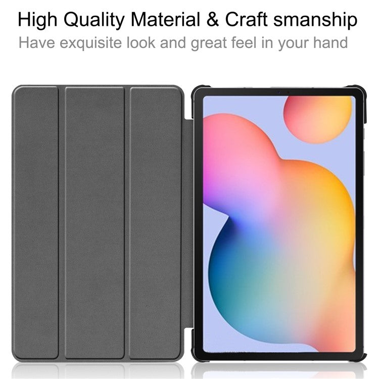 Pattern Printing Tri-fold Stand Leather Tablet Shell for Samsung Galaxy Tab S6 Lite (2024) / (2022) / (2020) - Cosmic Space