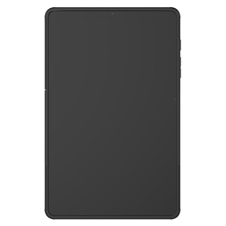 Cool Tyre Pattern PC + TPU Anti-slip Shell with Kickstand for Samsung Galaxy Tab S6 Lite (2020) P610 P615 / (2022) / (2024) - Black