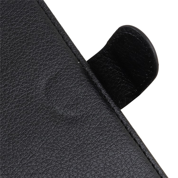 For Samsung Galaxy S20 Fan Edition Shockproof Anti-dust Anti-scratch Litchi Texture Wallet Stand Leather Cover - Black