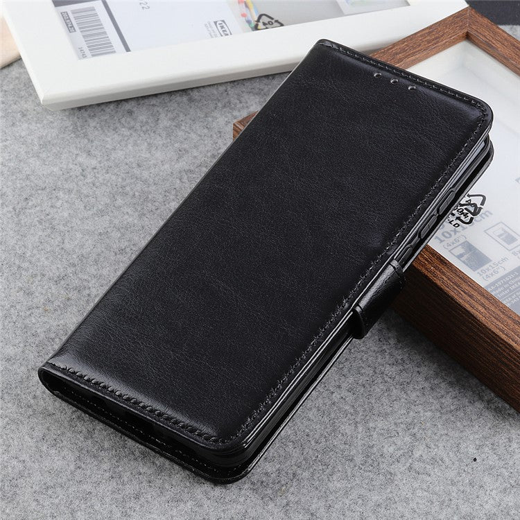 Crazy Horse Texture Leather Wallet Cell Phone Shell Smart Phone Case Bag for Samsung Galaxy S20 FE/S20 Fan Edition/S20 FE 5G/S20 Fan Edition 5G/S20 Lite/S20 Lite - Black