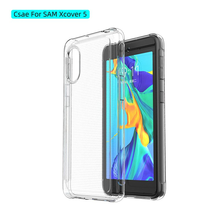 Crystal Clear Super Slim TPU Phone Protective Case for Samsung Galaxy Xcover 5