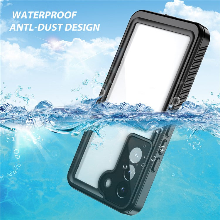 REDPEPPER FS Series for Samsung Galaxy S22 5G Transparent IP68 Waterproof Phone Case IP6X Dust-proof Defender Shell Support Fingerprint Unlock