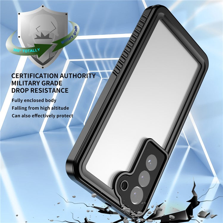 REDPEPPER FS Series for Samsung Galaxy S22 5G Transparent IP68 Waterproof Phone Case IP6X Dust-proof Defender Shell Support Fingerprint Unlock