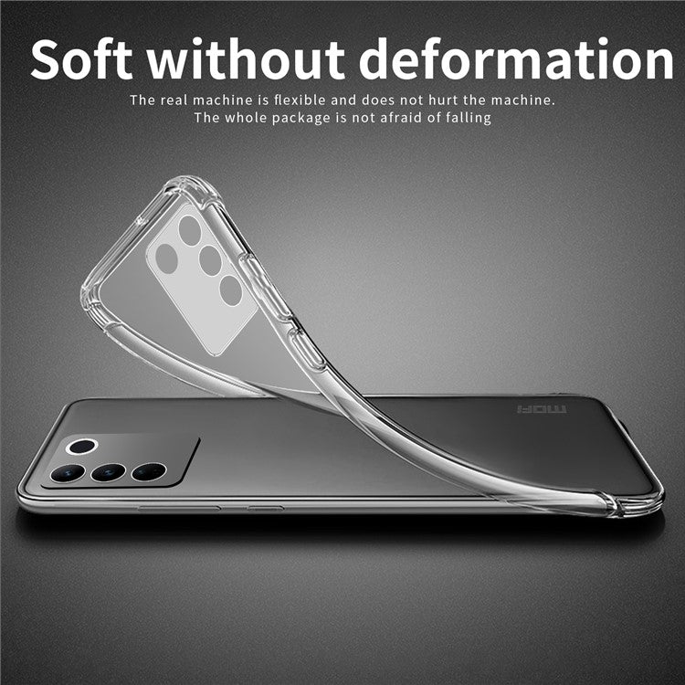 MOFI for vivo S16e 5G Scratch-resistant Ultra Clear Soft TPU Case Anti-drop Cell Phone Back Cover