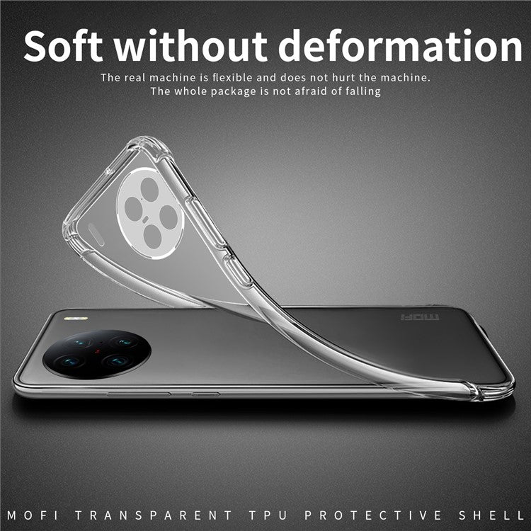 MOFI Back Shell for vivo X90 Pro+ 5G, Flexible TPU Phone Case Scratch-resistant High Transparency Protective Cover