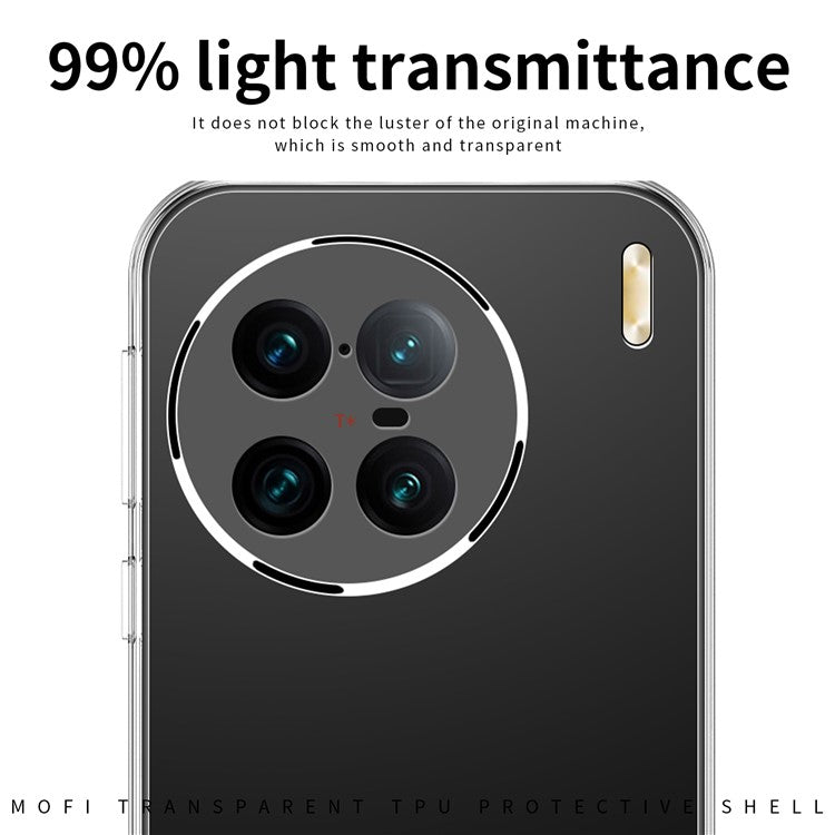 MOFI Back Shell for vivo X90 Pro+ 5G, Flexible TPU Phone Case Scratch-resistant High Transparency Protective Cover