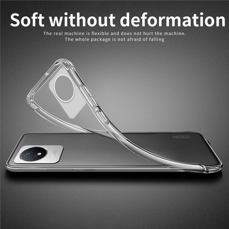 MOFI For vivo Y02 4G Soft TPU Phone Case, Collision Resistant Transparent Phone Cover