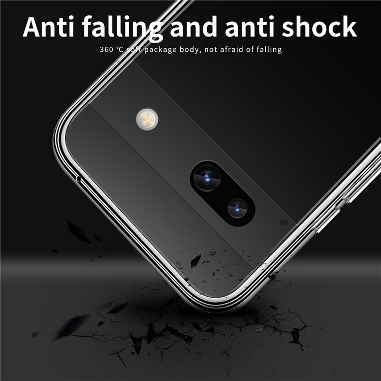 MOFI Flexible TPU Phone Case for Google Pixel 7a , Transparent Cellphone Back Protector Cover