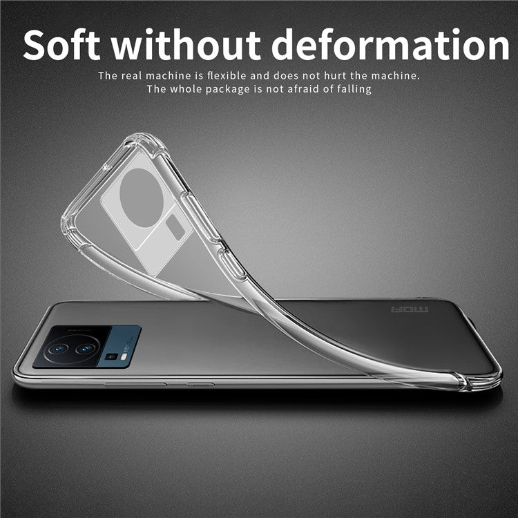 MOFI For vivo iQOO Neo7 5G Shockproof TPU Phone Case, Transparent Cellphone Back Protector Cover