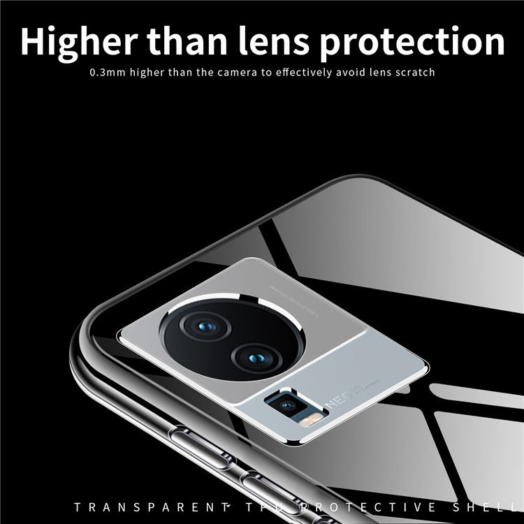 MOFI For vivo iQOO Neo7 5G Shockproof TPU Phone Case, Transparent Cellphone Back Protector Cover