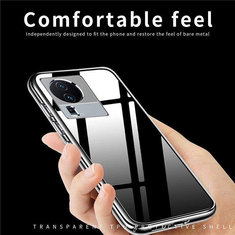 MOFI For vivo iQOO Neo7 5G Shockproof TPU Phone Case, Transparent Cellphone Back Protector Cover