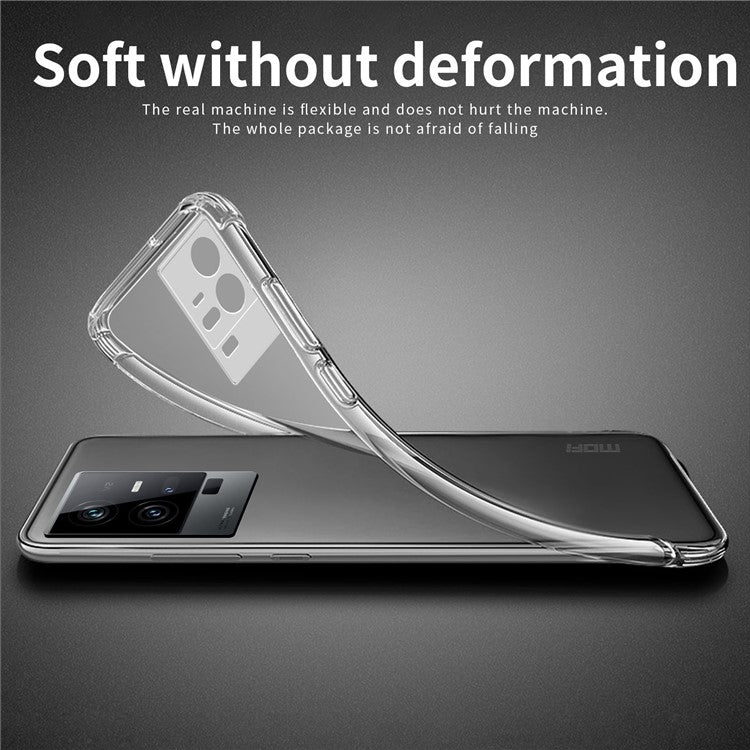 MOFI for vivo iQOO 11 Pro 5G Soft TPU Phone Case Clear Crystal Slim Fit Cover