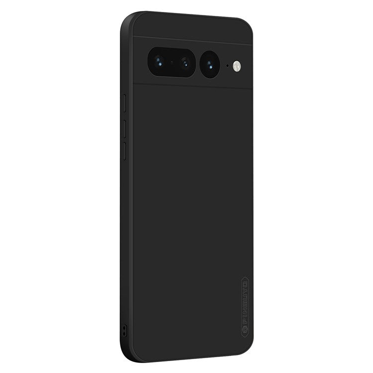 PINWUYO JK TPU-2 Series for Google Pixel 7 Pro 5G Phone Case Fiber Flocking Lining Protective TPU Cover - Black