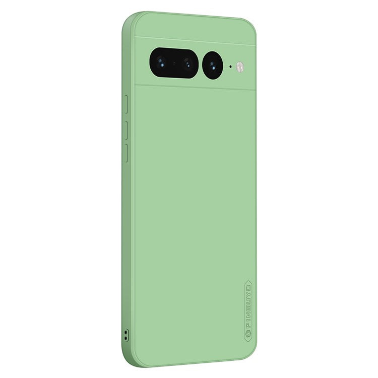 PINWUYO JK TPU-2 Series for Google Pixel 7 Pro 5G Phone Case Fiber Flocking Lining Protective TPU Cover - Matcha Green