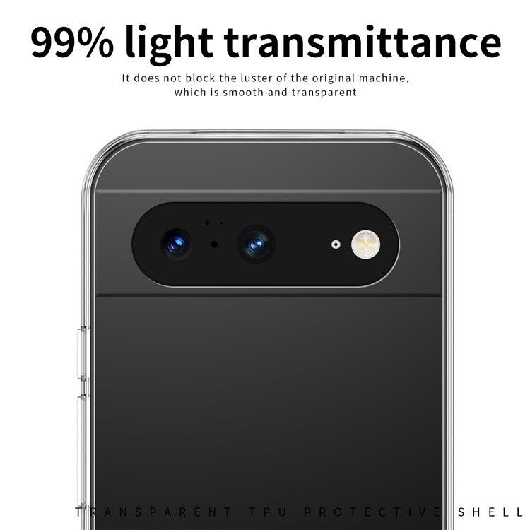 MOFI Mobile Phone Cover for Google Pixel 8 , Transparent Cell Phone Case Shockproof Back Shell