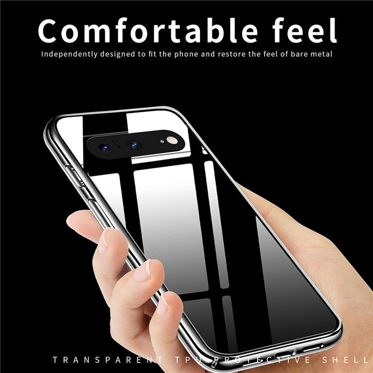 MOFI Mobile Phone Cover for Google Pixel 8 , Transparent Cell Phone Case Shockproof Back Shell