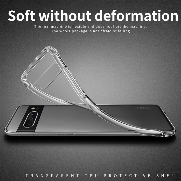 MOFI Mobile Phone Cover for Google Pixel 8 Pro , Transparent Cell Phone Case Anti-scratch Shell