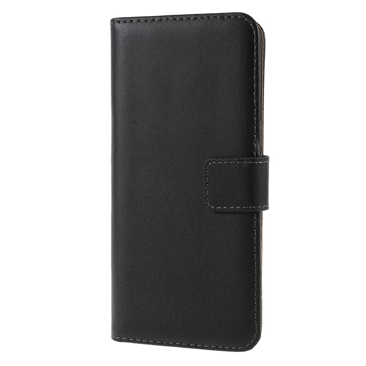 For Samsung Galaxy S8 G950 Well-Selected Split Leather Wallet Phone Accessory Shell - Black