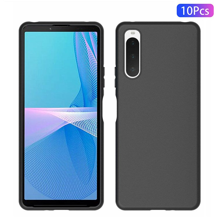 10Pcs/Pack Soft TPU Phone Shell Bag for Sony Xperia 10 IV, Dual-sided Matte Anti-fingerprint Shockproof Mobile Phone Case