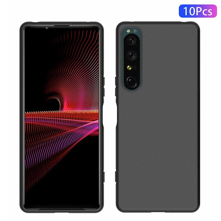 10Pcs/Pack Dual-sided Matte Phone Case for Sony Xperia 1 IV, Ultra-slim Anti-drop TPU Back Cover