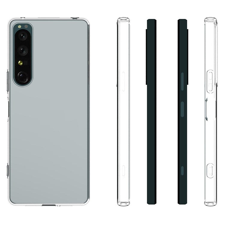 10Pcs/Pack Clear TPU Phone Case for Sony Xperia 1 IV, Inner Watermark-Free Wear-Resistant Soft Back Cover