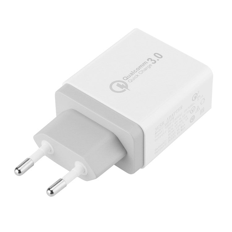 3 Ports Quick Charger QC 3.0 30W USB Charger Travel Adapter for iPhone Samsung Huawei - EU Plug