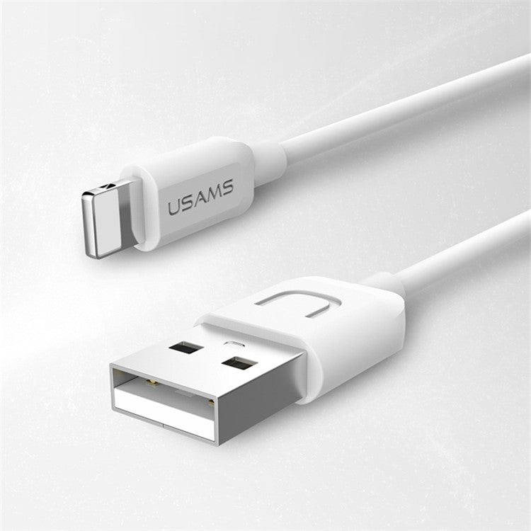 USAMS T21 Travel Charger Set 2.1A Fast Charging Wall Phone Charger and Lightning 8 Pin Cable (EU Plug)