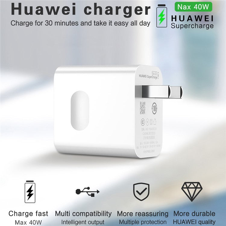 Max 40W Super Fast Charger for HUAWEI Smart Phone - CN Standard Plug