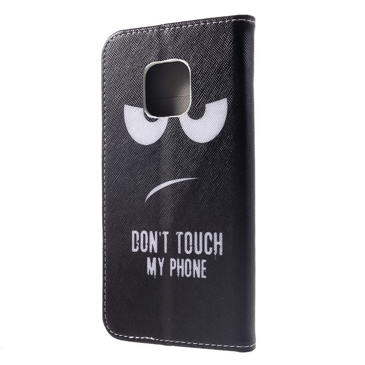 Cross Texture Pattern Printing Wallet Leather Case for Huawei Mate 20 Pro - Do Not Touch My Phone