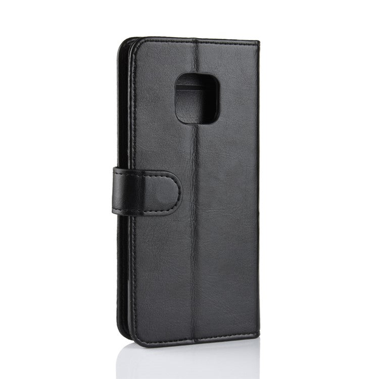 Crazy Horse Wallet Stand Leather Case for Huawei Mate 20 Pro - Black