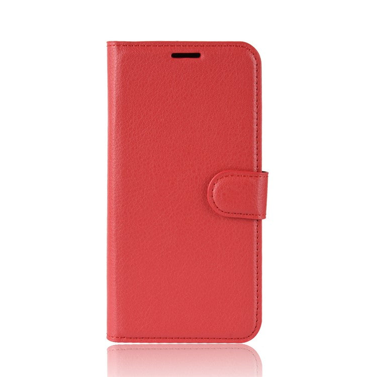 Litchi Texture Wallet Leather Protection Shell for Huawei Mate 20 Pro - Red