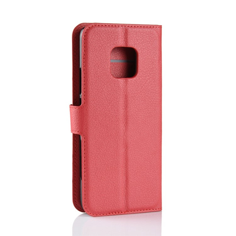 Litchi Texture Wallet Leather Protection Shell for Huawei Mate 20 Pro - Red