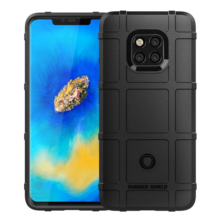 Anti-shock  Square Grid Texture TPU Case for Huawei Mate 20 Pro - Black