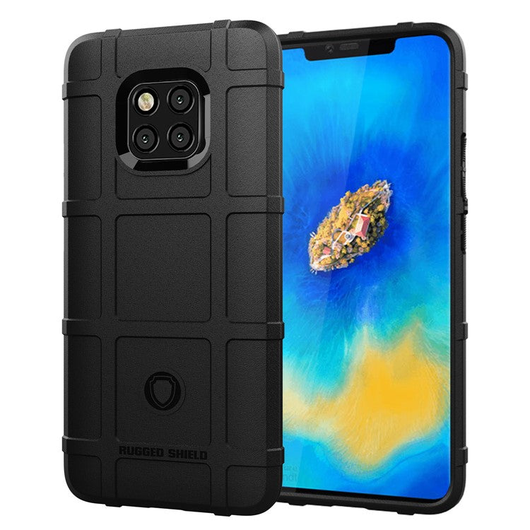 Anti-shock  Square Grid Texture TPU Case for Huawei Mate 20 Pro - Black