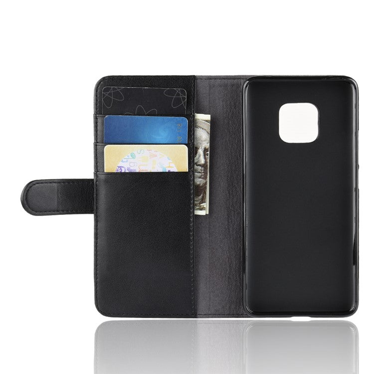 Split Leather Mobile Phone Case for Huawei Mate 20 Pro - Black