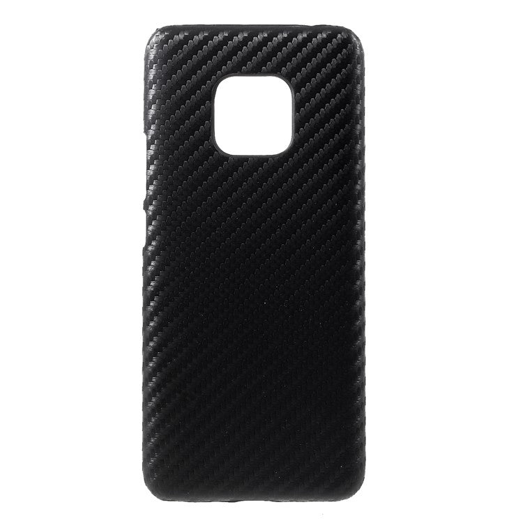 PU Leather Coated PC Mobile Phone Case for Huawei Mate 20 Pro - Carbon Fiber Texture