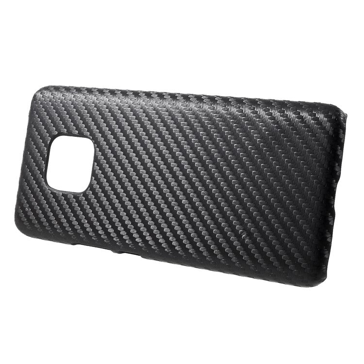 PU Leather Coated PC Mobile Phone Case for Huawei Mate 20 Pro - Carbon Fiber Texture