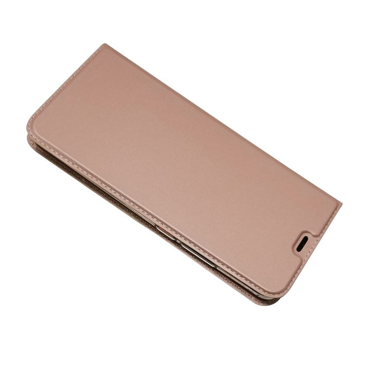 Magnetic Adsorption Leather Card Holder Cover for Huawei Mate 20 Pro - Rose Gold