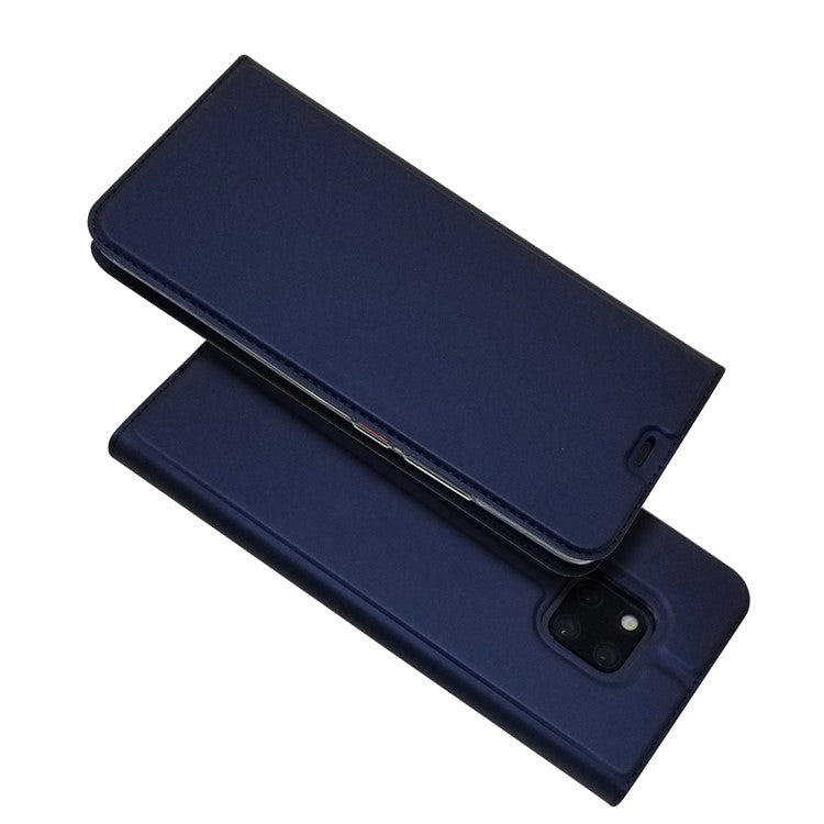 Magnetic Adsorption Leather Case with Card Slot for Huawei Mate 20 Pro - Dark Blue