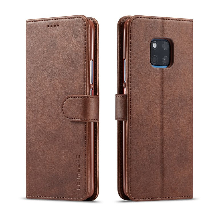 LC.IMEEKE Wallet Leather Stand Case for Huawei Mate 20 Pro - Coffee