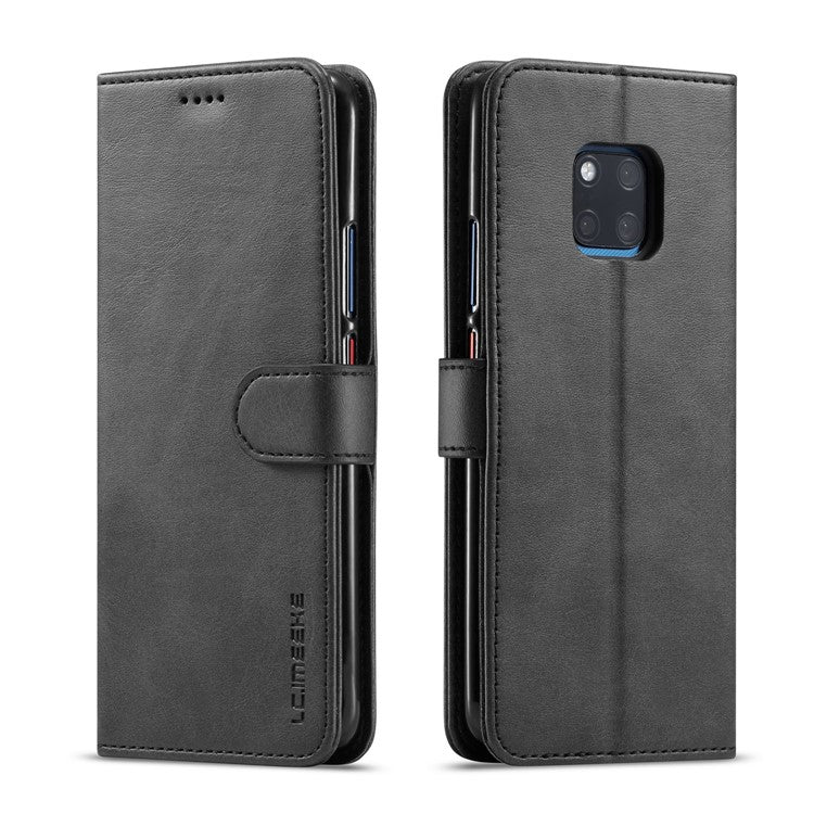 LC.IMEEKE Wallet Leather Stand Cover for Huawei Mate 20 Pro - Black