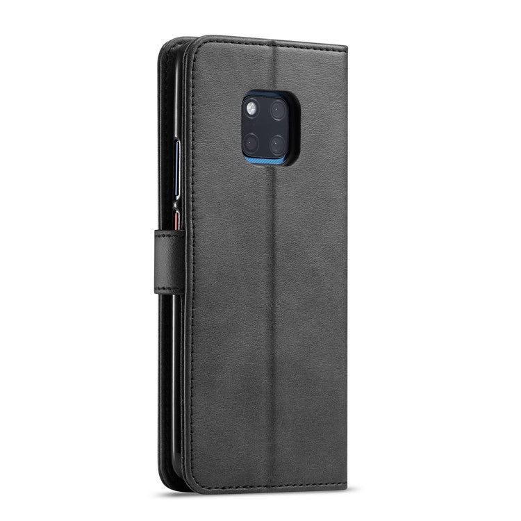 LC.IMEEKE Wallet Leather Stand Cover for Huawei Mate 20 Pro - Black