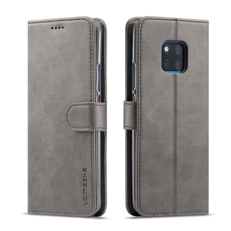 LC.IMEEKE Wallet Leather Cell Phone Case for Huawei Mate 20 Pro - Grey