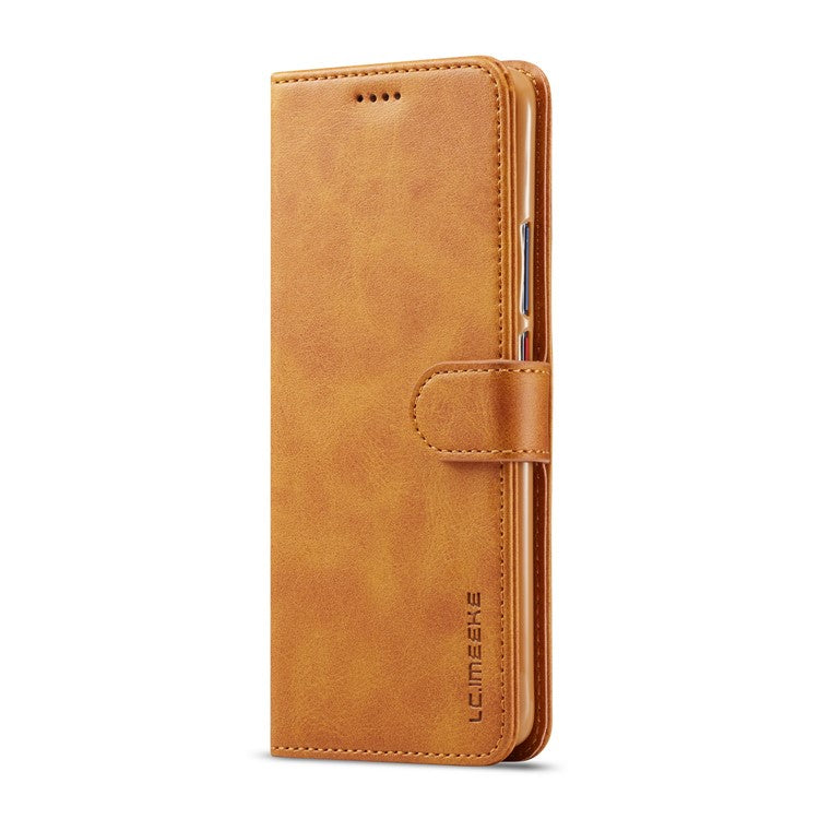 LC.IMEEKE Leather Stand Cover with Card Slots for Huawei Mate 20 Pro - Brown