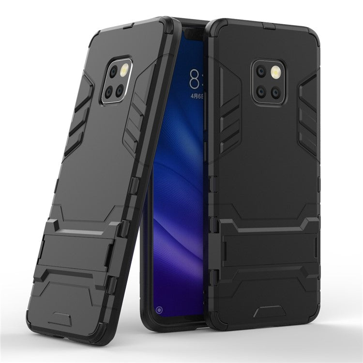 Cool Guard PC TPU Hybrid Mobile Phone Case with Kickstand for Huawei Mate 20 Pro - Black