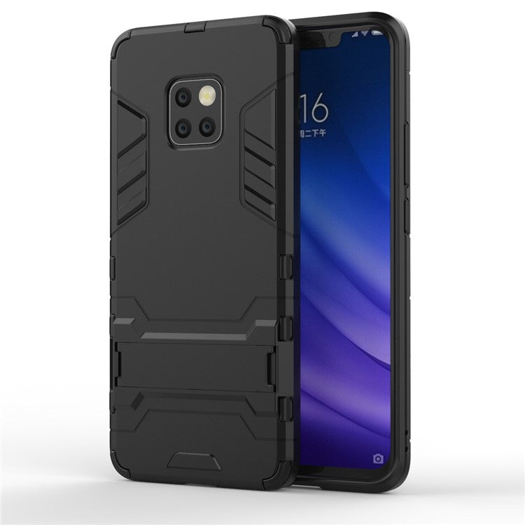 Cool Guard PC TPU Hybrid Mobile Phone Case with Kickstand for Huawei Mate 20 Pro - Black