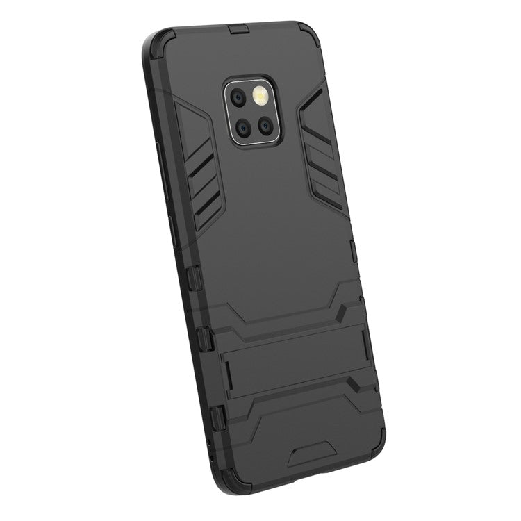 Cool Guard PC TPU Hybrid Mobile Phone Case with Kickstand for Huawei Mate 20 Pro - Black