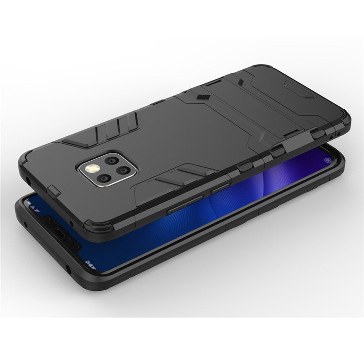 Cool Guard PC TPU Hybrid Mobile Phone Case with Kickstand for Huawei Mate 20 Pro - Black